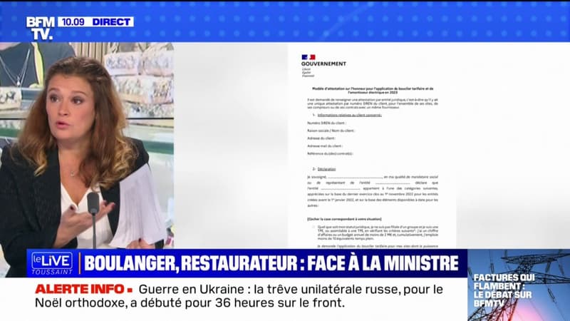 Olivia Grégoire explique comment fonctionne l'attestation permettant aux PME d'obtenir l'amortisseur électricité