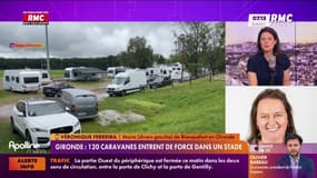 "Le dialogue ne se fait pas trop...", souffle Véronique Ferreira, après l'installation de gens du voyage dans un stade