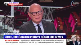 Édouard Philippe "trouve consternante et contre-nature" une alliance entre les Républicains et le Rassemblement national