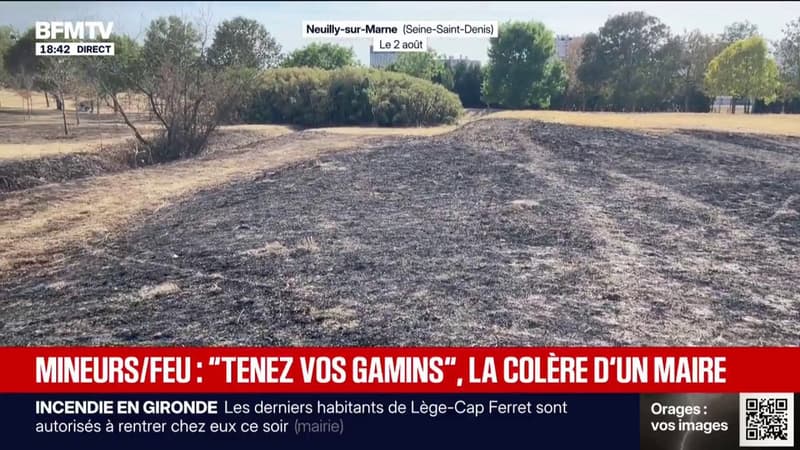 "Tenez vos gamins !": le maire (DVD) de Neuilly-sur-Marne furieux à la suite de l'incendie d'un parc municipal