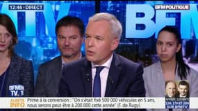 "Nous travaillons sur une vignette pour taxer les camions étrangers", explique François de Rugy