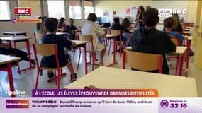 À l'école, les élèves éprouvent de grandes difficultés
