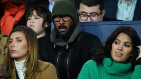 Nicolas Anelka dans les tribunes du Parc des Princes pour PSG Lille