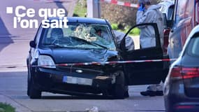 Des enquêteurs de la police allemande à Mannheim (Allemagne) où une voiture a foncé sur des piétons et tué au moins deux personnes le 3 mars 2025.