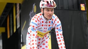 Jonas Abrahamsen sur le Tour de France, à Semur En Auxois le 6 juillet 2024