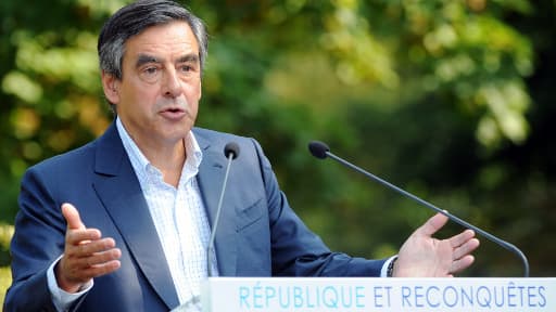 François Fillon lors de son discours de Rouez-en-Champagne (Sarthe), ce mercredi 28 août.