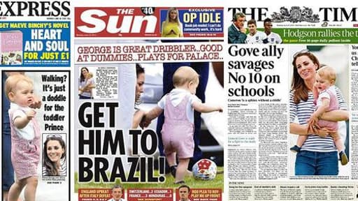 Les une de la presse britannique sur le bébé royal George.