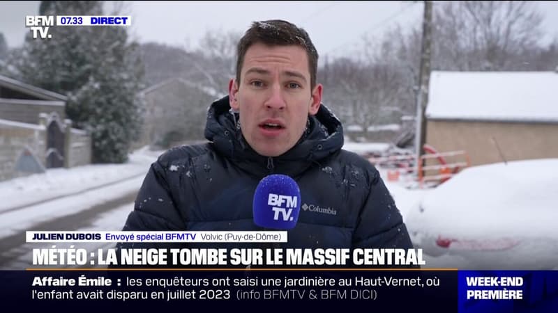 À Volvic, dans le Puy-de-Dôme, la neige a déjà commencé à tomber