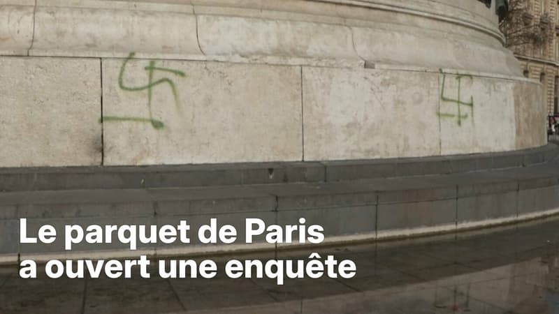 Paris: des croix gammées et des tags antisémites retrouvés place de la République