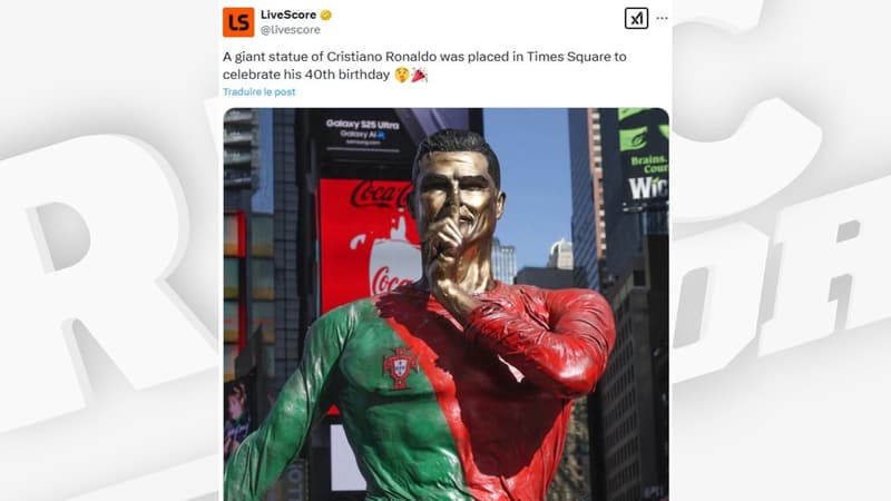 "C’est une tortue ninja?": la nouvelle (et imposante) statue de Cristiano Ronaldo ne fait pas l’unanimité