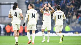 Les joueurs lensois lors de leur succès face à Sochaux en 16es de finale de la Coupe de France, le 11 janvier 2026.