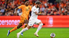 Denzel Dumfries et Théo Hernandez en octobre 2023