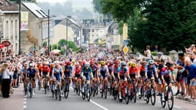 Le peloton du Tour de France femmes en Belgique, 14 août 2024