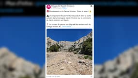 Un éboulement s'est produit sur la montagne Sainte-Victoire ce mercredi 30 octobre, plusieurs sentiers inaccessibles