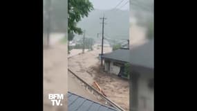 Les images d'importantes inondations à l'ouest du Japon