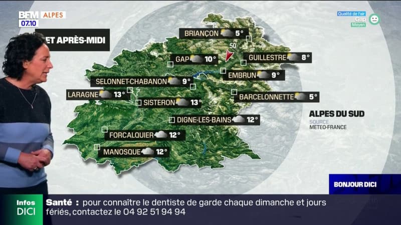 Météo Alpes du Sud: un ciel couvert avec de rares éclaircies ce mardi, 10° à Gap et 12°C à Manosque