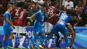 Dimitri Payet lors des incidents de Nice-OM