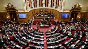 Les sénateurs participent à une séance de travail sur les textes budgétaires, au Sénat, chambre basse du Parlement français, à Paris, le 23 janvier 2025. (illustration)