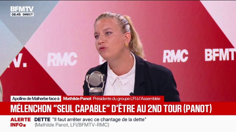 Mathilde Panot estime que Raphaël Glucksmann "veut gagner la direction du PS" alors que LFI "veut gagner l'élection présidentielle"