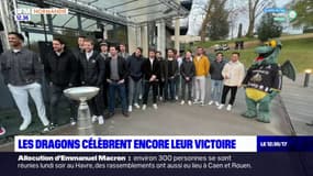 Rouen: les Dragons célèbrent encore leur victoire