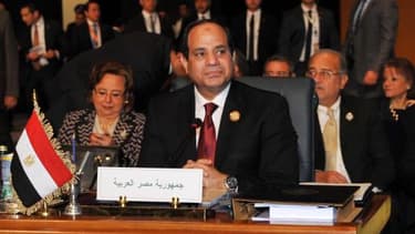 Le président égyptien Abdel Fattah al-Sisi à l'ouverture du somme de la Ligue arabe le 28 mars 2015 à Charm el-Cheikh