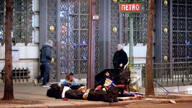 Sans-abris à Paris. 