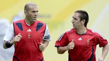 Zidane et Ribéry avec les Bleus en 2006