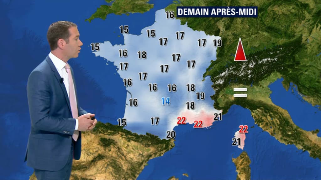 Les températures jeudi après-midi. Les températures jeudi après-midi.