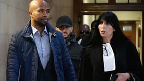 Le rappeur Rohff au côté de son avocate Malika Ibazatene 