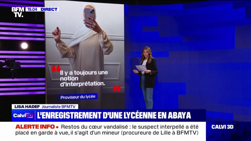 LES ÉCLAIREURS - L'échange entre une lycéenne et un proviseur au sujet du port de l'abaya (document BFMTV)