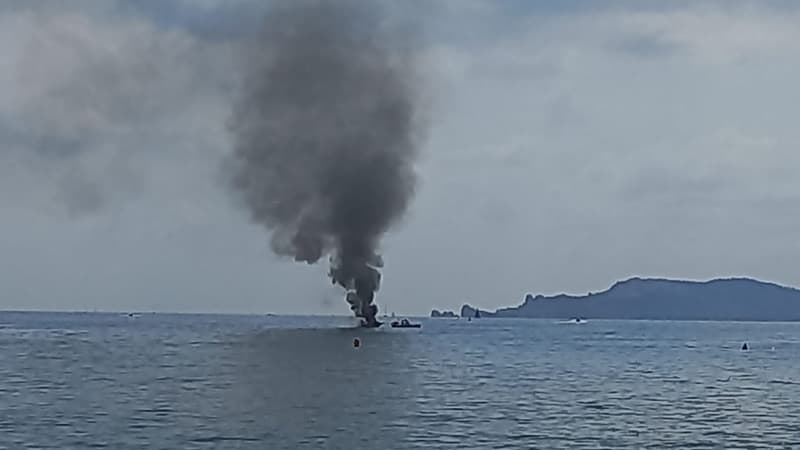 Explosion d'un bateau au port de Hyères ce samedi. 