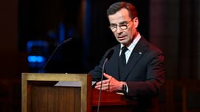 Le Premier ministre suédois Ulf Kristersson prononce un discours lors d'une cérémonie, à la cathédrale d'Uppsala, le 26 décembre 2024. (photo d'illustration)