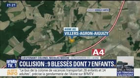 Collision entre un car et un camion: "Le chauffeur a été placé en garde à vue", déclare la gendarmerie de l'Aisne