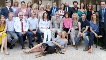 Une partie du casting de "Chacun sa vie", le nouveau film de Claude Lelouch.