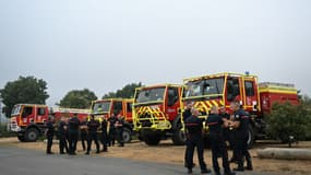 Le dispositif de pompiers mobilisé sur l'incendie de l'Aude, le 8 août 2025