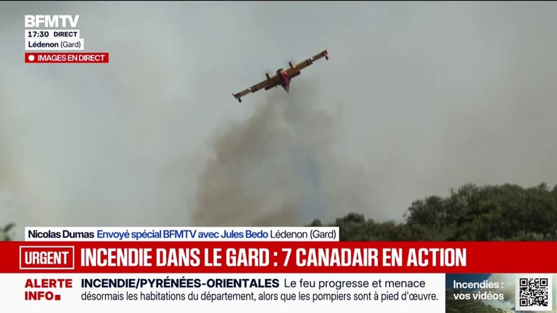 Incendie dans le Gard: le feu en cours a parcouru 350 hectares