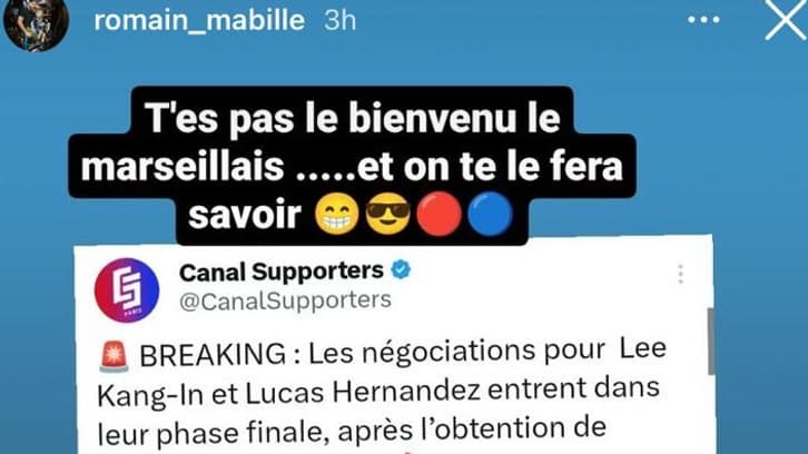 Le message du président du CUP à Lucas Hernandez pour son arrivée à Paris, 25 juin 2023 Le message du président du CUP à Lucas Hernandez pour son arrivée à Paris, 25 juin 2023