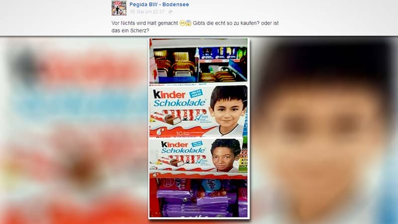 Le mouvement xénophobe Pegida n'a pas apprécié les nouveaux modèles choisis par Kinder.