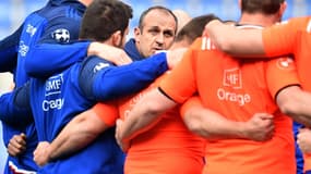 Le XV de France et son sélectionneur, Philippe Saint-André