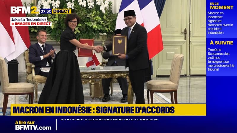 Emmanuel Macron en Indonésie : signature d'accords entre les deux pays