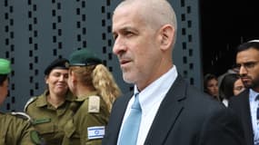 Ronen Bar, le chef du Shin Beth, lors d’une commémoration en l’honneur de soldats morts au front au cimetière du mont Herzl, à Jérusalem, le 13 mai 2024