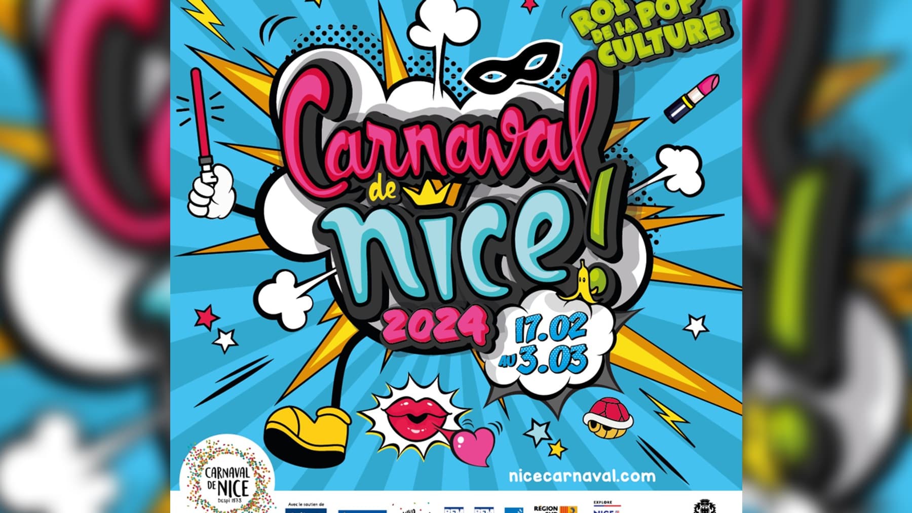 L'affiche de l'édition 2024 du carnaval de Nice. L'affiche de l'édition 2024 du carnaval de Nice.