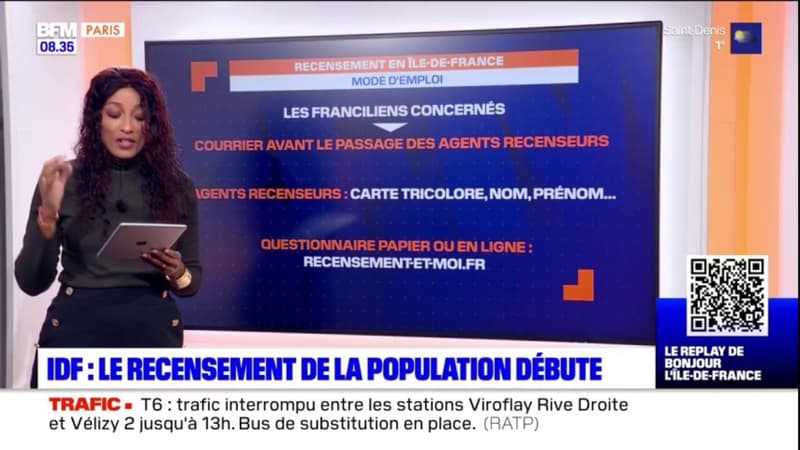 Île-de-France; le recensement de la population débute