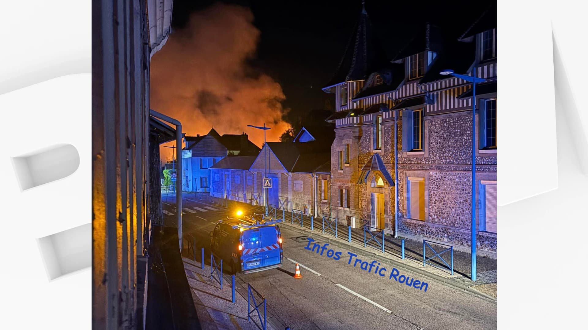 LA CÉLÈBRE DISCOTHÈQUE LE MOULIN ROSE RAVAGÉE PAR LES FLAMMES À BELBEUF