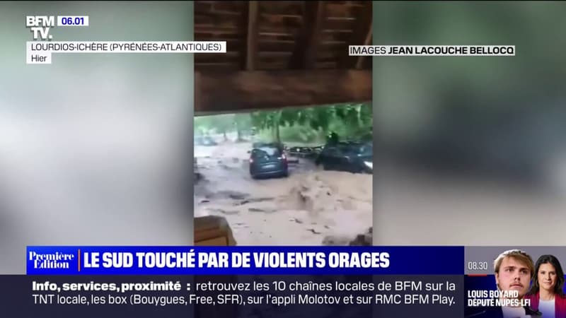 Le sud de la France touché par de violents orages, des routes et des maisons inondées