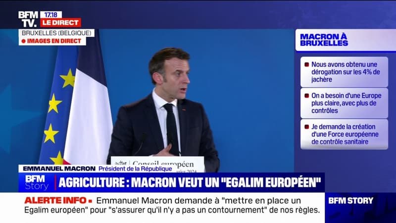 Crise agricole: Emmanuel Macron réclame à la Commission européenne des 