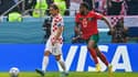 Duel entre Modric et Boufal lors de Maroc-Croatie, au Mondial 2022