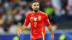 Dani Carvajal avec l'Espagne à l'Euro le 30 juin 2024