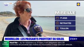 Toulon: les passants profitent du soleil au Mourillon