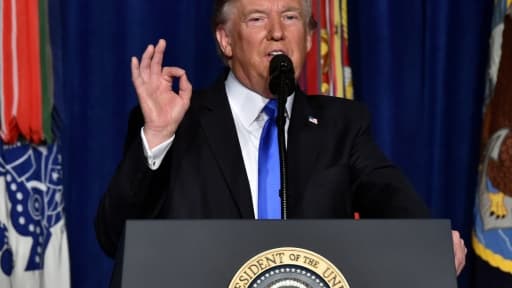 Le président américain Donald Trump à Arlington, en Virginie le 21 août 2017